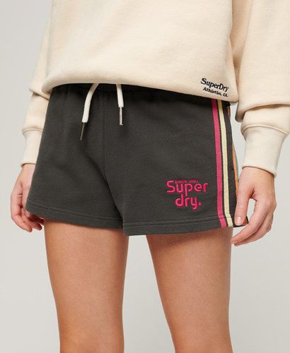 Ladies Rainbow Side Stripe Logo Shorts, Black, Size: 8 - Superdry - Modalova