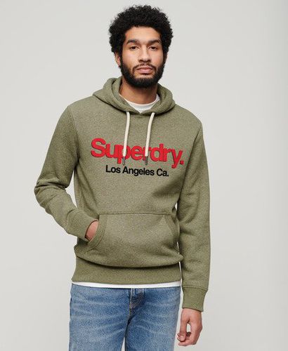 Mens Classic Core Logo Hoodie, Green, Size: L - Superdry - Modalova