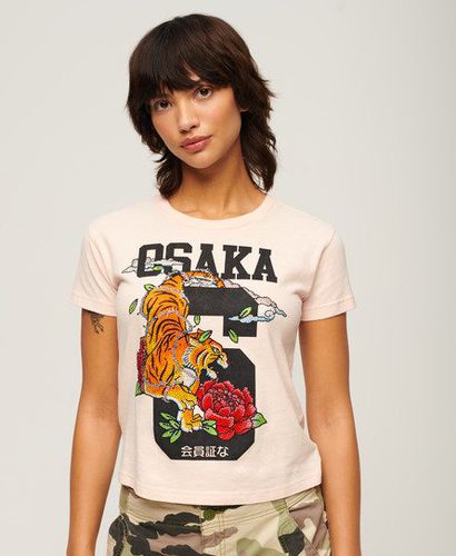 Women's Osaka 6 Narrative 90's T-Shirt / Clay - Size: 12 - Superdry - Modalova