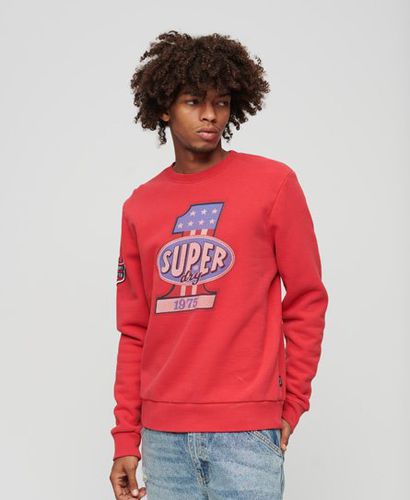 Men's Stars & Stripes Graphic Crew Sweatshirt Red / Soda Pop Red - Size: M - Superdry - Modalova
