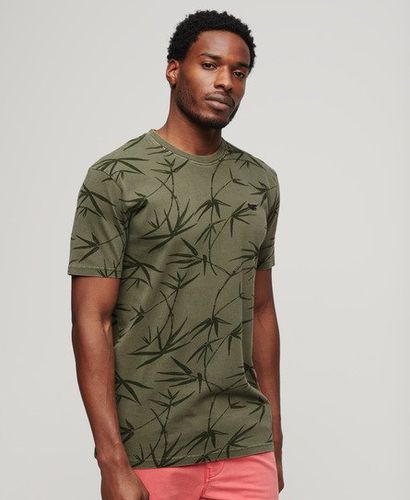 Men's Vintage Overdye Printed T-Shirt Green / Surplus Goods Olive Green - Size: S - Superdry - Modalova