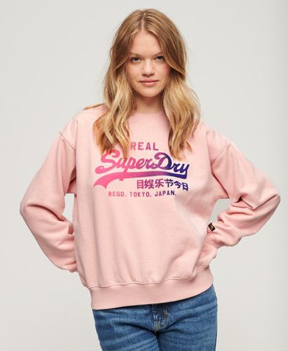 Women's Tonal Vintage Logo Graphic Sweatshirt Pink / Somon Pink Marl - Size: 10 - Superdry - Modalova