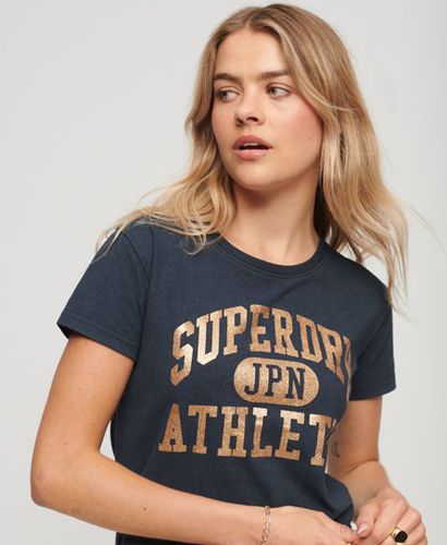 Damen Collegiate T-Shirt mit Grafikprint - Größe: 40 - Superdry - Modalova