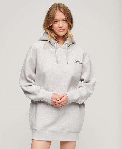 Women's Essential Hoodie Dress Light Grey / Glacier Grey Marl - Size: 10-12 - Superdry - Modalova