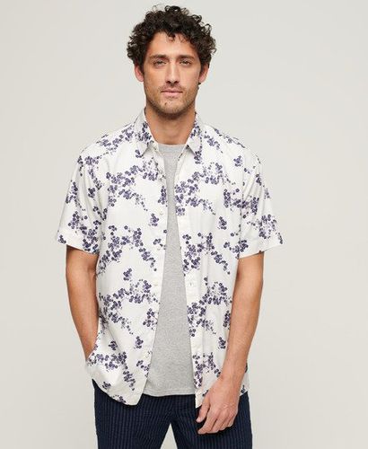 Men's Vintage Hawaiian Shirt White / Optic Blossom - Size: L - Superdry - Modalova