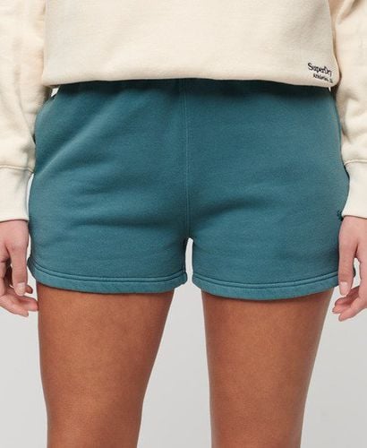 Women's Vintage Wash Sweat Shorts Turquoise / Hydro Dark Turquoise - Size: 14 - Superdry - Modalova