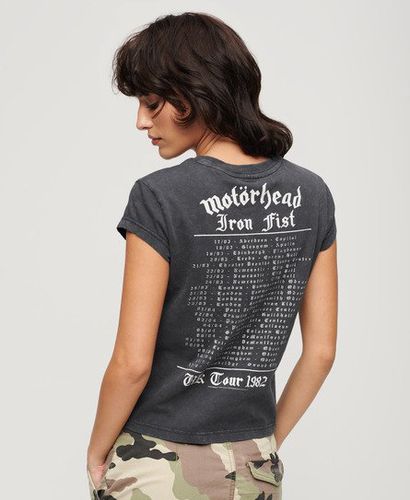 Women's Motörhead x Cap Sleeve Band T-Shirt Black / Mid Merch Black - Size: 12 - Superdry - Modalova