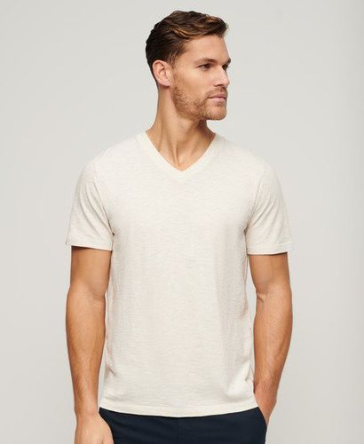 Herren T-Shirt aus Flammgarn mit V-Ausschnitt - Größe: XL - Superdry - Modalova