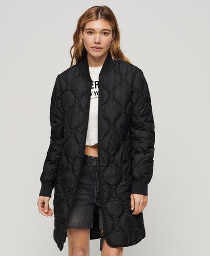 Women's Studios Long Liner Coat Black - Size: 8 - Superdry - Modalova