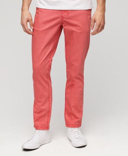 Men's International Chino Pants Cream / Coral - Size: 30/32 - Superdry - Modalova