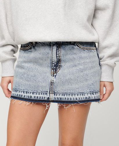 Women's Denim Mini Skirt Light Blue / Spring Vintage Custom - Size: 30 - Superdry - Modalova