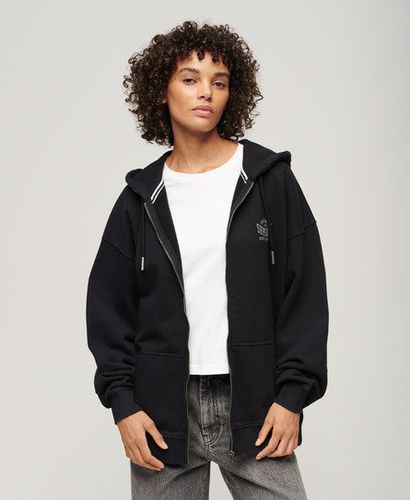 Women's Athletic Essentials Oversized Hoodie Black - Size: 12 - Superdry - Modalova