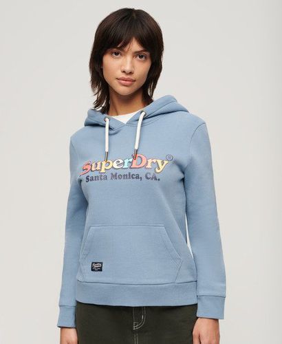 Women's Rainbow Logo Graphic Hoodie Light Blue / Tidal Blue - Size: 10 - Superdry - Modalova