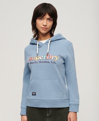 Women's Rainbow Logo Graphic Hoodie Light Blue / Tidal Blue - Size: 12 - Superdry - Modalova