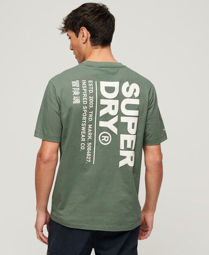 Men's Utility Sport Logo Loose Fit T-Shirt / Laurel Khaki - Size: Xxxl - Superdry - Modalova