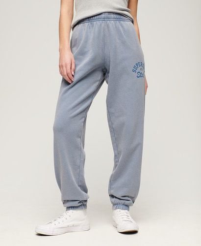 Women's Athletic Essentials Vintage Washed Graphic Jogger / Tidal Blue - Size: 8 - Superdry - Modalova