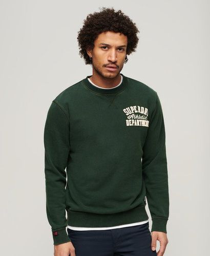 Men's Vintage Athletic Crew Sweatshirt Green / Academy Dark Green - Size: M - Superdry - Modalova