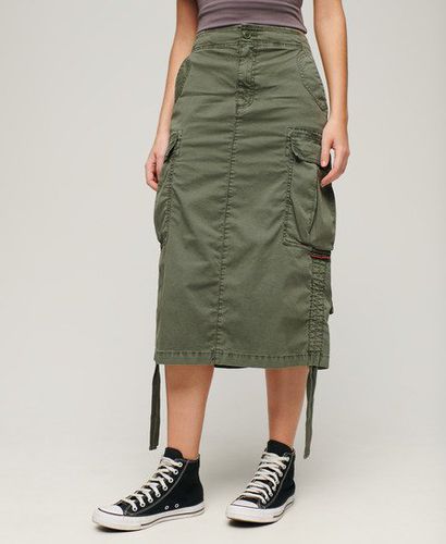 Women's Cargo Midi Skirt Green / Thyme Green - Size: 12 - Superdry - Modalova