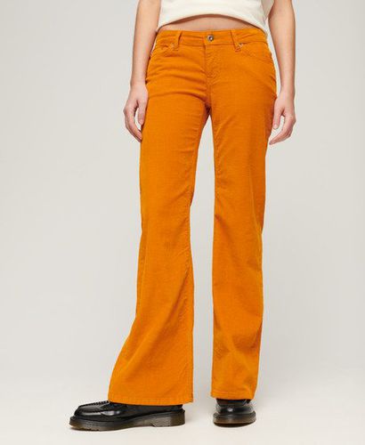 Damen Cord-Jeans mit Niedriger Leibhöhe und Ausgestelltem Bein - Größe: 26/32 - Superdry - Modalova