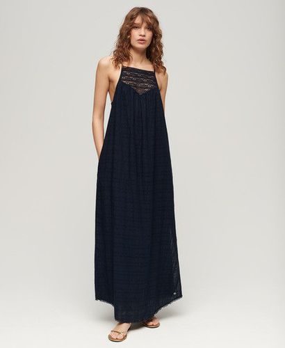 Women's Lace Halter Maxi Beach Dress / Eclipse - Size: 10 - Superdry - Modalova