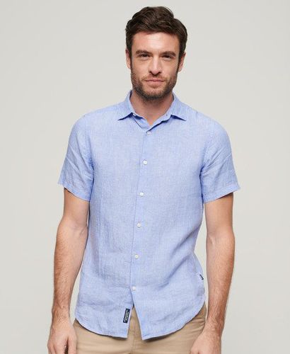 Men's Studios Casual Linen Shirt / Chambray - Size: M - Superdry - Modalova