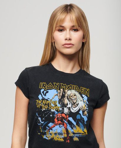 Women's Iron Maiden x Cap Sleeve Band T-Shirt Black / Heavy Metal Black - Size: 14 - Superdry - Modalova