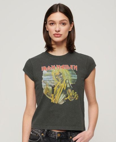 Damen Iron Maiden x Band-T-Shirt mit Flügelärmeln - Größe: 40 - Superdry - Modalova