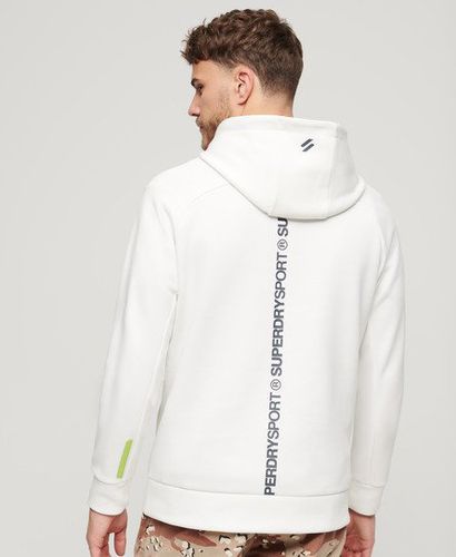 Men's Sport Tech Logo Loose Hoodie White / New Chalk White - Size: XL - Superdry - Modalova