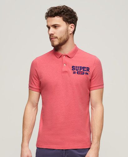 Men's Superstate Polo Shirt Pink / Punch Pink Marl - Size: S - Superdry - Modalova