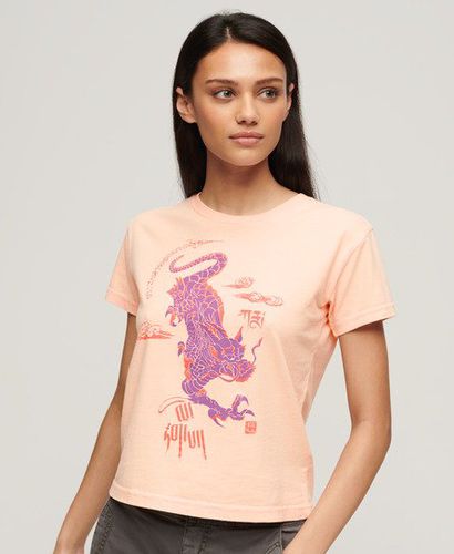 Damen Komodo x Kailash Dragon T-Shirt - Größe: 38 - Superdry - Modalova
