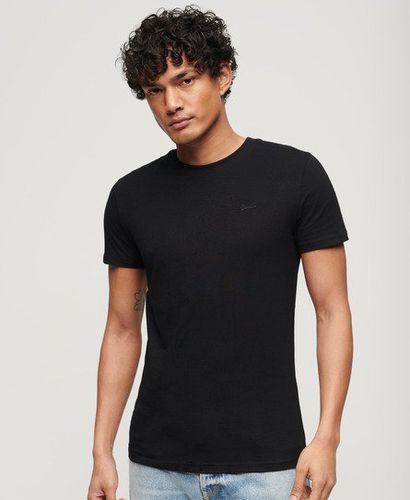 Men's Organic Cotton Essential Small Logo T-Shirt / Black/white - Size: XL - Superdry - Modalova