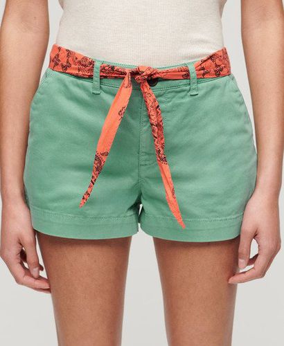 Women's Chino Hot Shorts Green / Beryl Green - Size: 14 - Superdry - Modalova