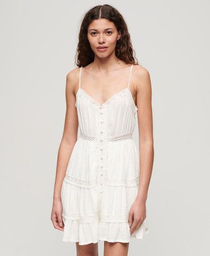 Women's Alana Lace Trim Cami Dress White / Off White - Size: 6 - Superdry - Modalova