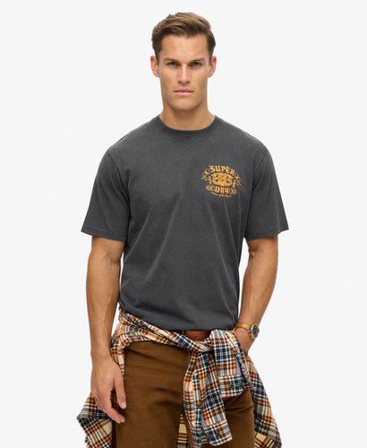 Herren Lockeres T-Shirt mit Biker Rock Grafikprint - Größe: L - Superdry - Modalova