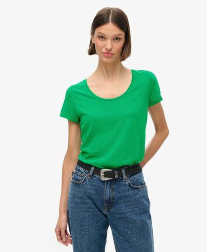 Women's Studios Scoop Neck T-Shirt Green / Drop Kick Green - Size: 8 - Superdry - Modalova