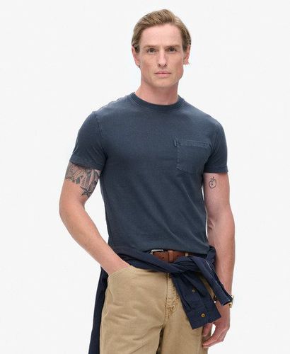 Men's Essential Washed Pocket T-Shirt Navy / Washed Eclipse Navy - Size: S - Superdry - Modalova
