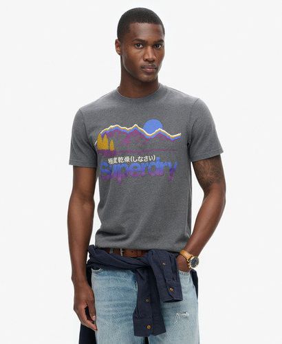 Men's Great Outdoors Graphic T-Shirt Grey / Granite Grey Marl - Size: L - Superdry - Modalova
