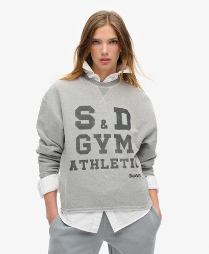 Damen Lässiges, Verkürztes Athletic Essentials Rundhals-Sweatshirt - Größe: 38 - Superdry - Modalova