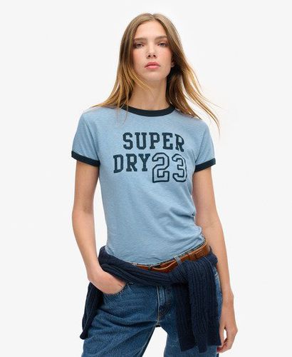 Damen Figurbetontes Athletic Essentials Ringer-T-Shirt - Größe: 36 - Superdry - Modalova