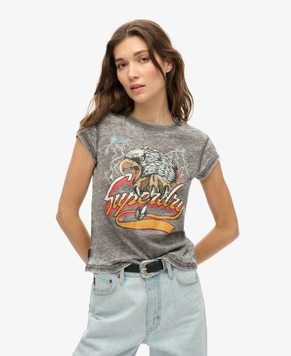 Damen Biker Rock T-Shirt Mit Grafikdruck, Größe: 38 - Superdry - Modalova