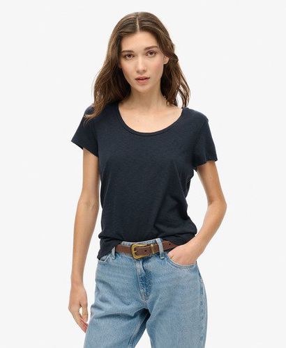 Women's Studios Scoop Neck T-Shirt Navy / Eclipse Navy - Size: 8 - Superdry - Modalova