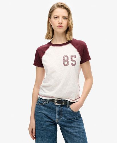 Damen Figurbetontes Athletic Essentials T-Shirt mit Raglanärmeln - Größe: 38 - Superdry - Modalova