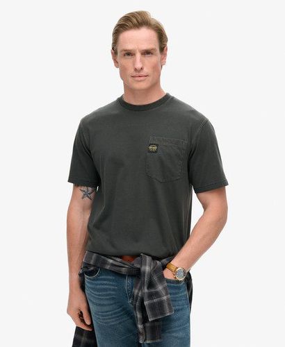 Herren T-Shirt mit Tasche und Kontrastnähten - Größe: M - Superdry - Modalova