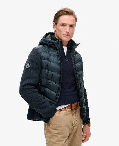 Men's Hooded Knit Storm Hybrid Jacket Navy / Eclipse Navy Marl - Size: Xxl - Superdry - Modalova