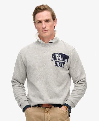 Men's Vintage Athletic Crew Sweatshirt Grey / Vintage Sweat Light Grey Marl - Size: S - Superdry - Modalova