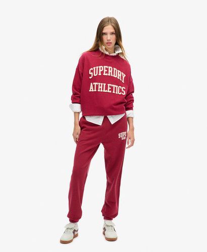 Women's Athletic Essentials Boyfriend Jogger Red/White / Bordeaux Red - Size: 8 - Superdry - Modalova