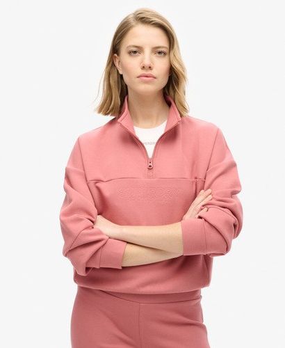 Women's Sport Tech Relaxed Half Zip Sweatshirt Pink / Withered Rose - Size: 16 - Superdry - Modalova