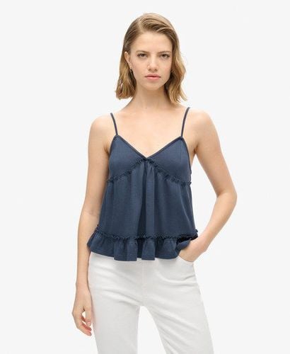 Women's Tiered Jersey Cami Top Navy / Richest Navy - Size: 12 - Superdry - Modalova