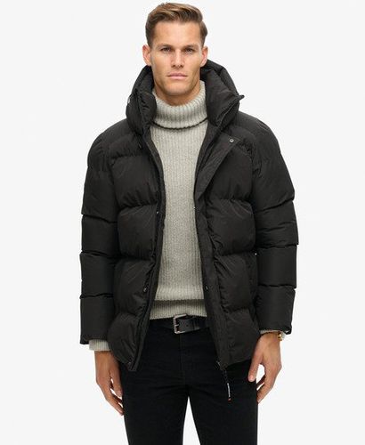 Men's Hooded Five Baffle Sports Puffer Black - Size: L - Superdry - Modalova