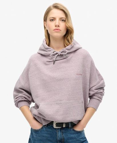 Women's Essential Logo Overdyed Hoodie Pink / Powder Pink - Size: 14 - Superdry - Modalova